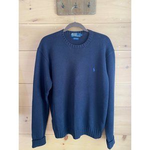 Polo Mens Crew Neck Sweater Navy Blue